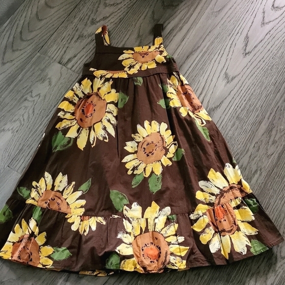 Sunflower midi Dress- Girls size XS 4-5 - Picture 1 of 5